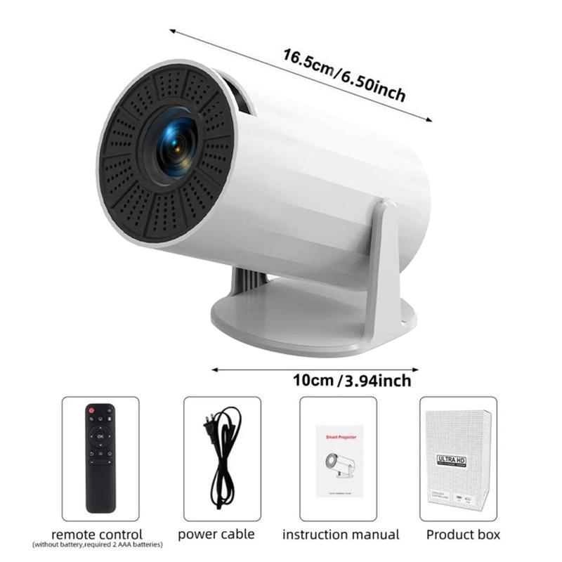 Portable Wireless Projector, WiFi Bluetooth-compatible LCD Projector, Professional Outdoor Movie Projector, Android WiFi BT Projector for Indoor & Outdoor Use