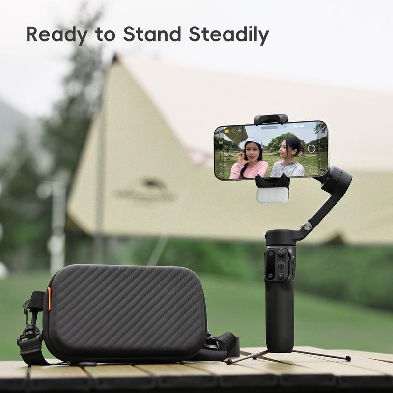 hohem iSteady X3 Gimbal Stabilizer for iPhone, Smartphone Gimbal with Detachable Remote Control, Portable Foldable 3-Axis Phone Gimbal for Android & iPhone 16 15 Pro Max, Built-in Tripod, Built-in Extendable Rod,Vlog Stabilizer