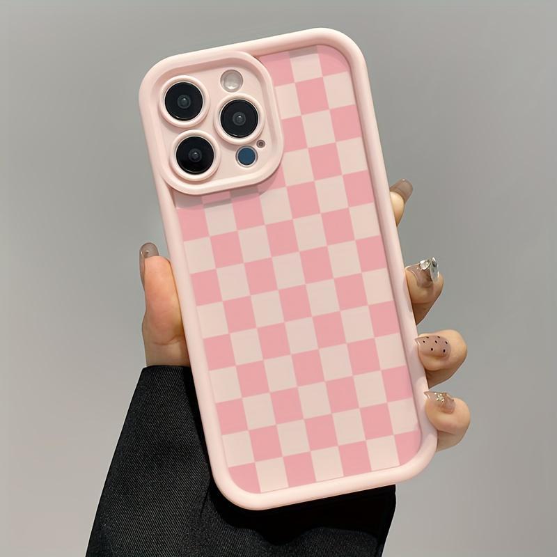 Checkerboard Pattern Phone Case, Anti-drop Shockproof Phone Protective Cover, Phone Accessory Compatible with iPhone 6 7 8 X XR XS Max 11 12 13 14 15 Pro Max