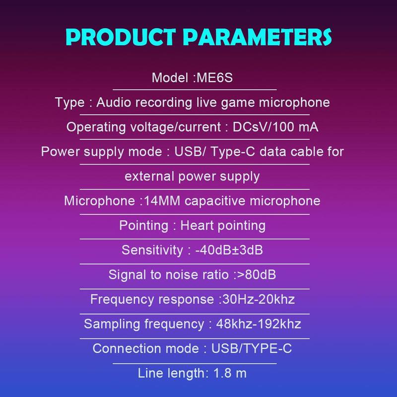 USB Computer Microphone, Condenser Microphone with Cantilever Bracket, 7 RGB Modes PC Microphone Compatible with 5 8