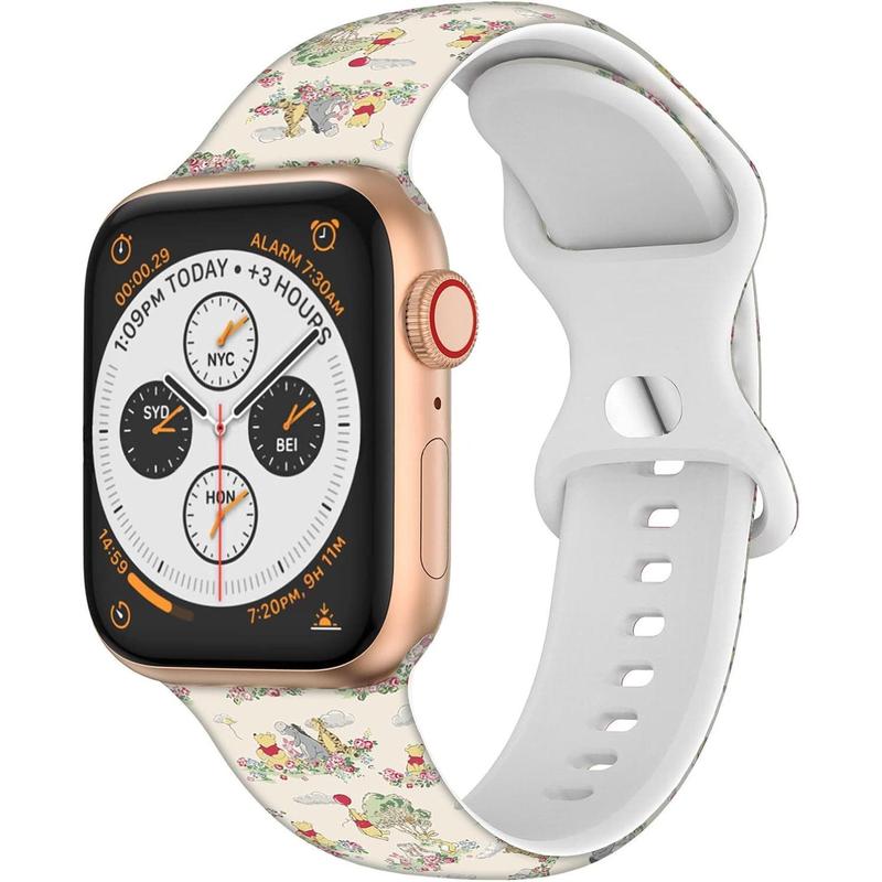 Excellent Quality-Cartoon Bands Compatible with Apple Watch Band 38mm 40mm 41mm 42mm 44mm 45mm ,Cute Bands Replacement for Apple Watch SE2 Series 9 8 7 6 5 4 3, Silicone iWatch Band for Women Men