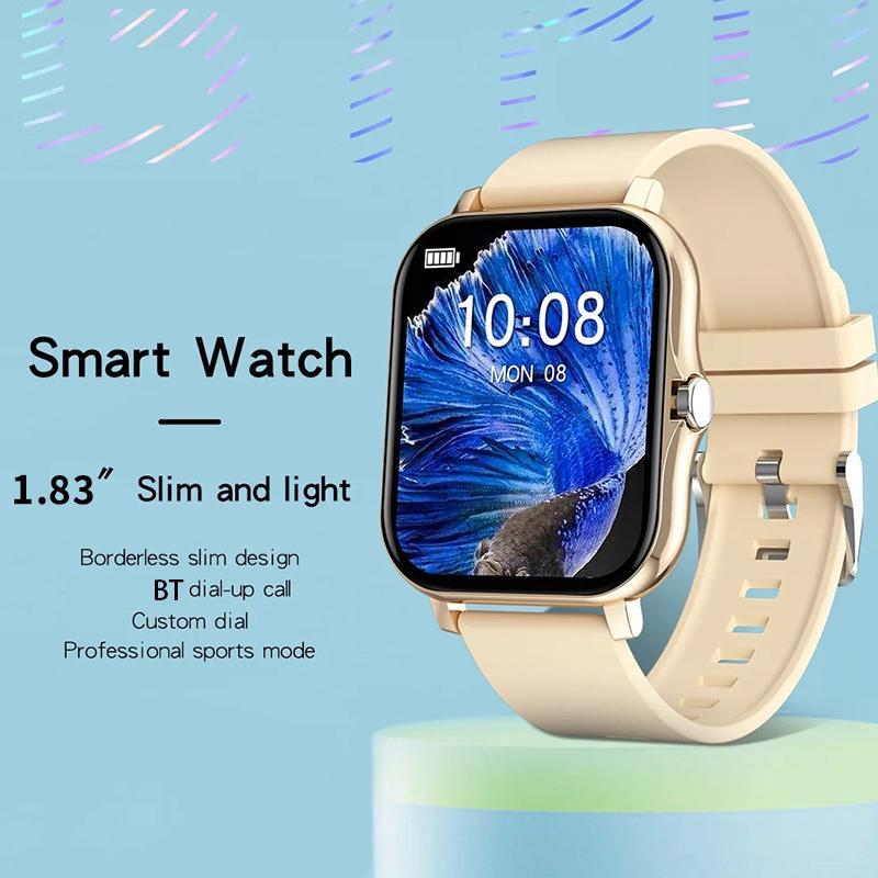 1.83 Inch Multifunctional Smartwatch, Fitness Tracker Watch with 24H Health Monitoring, Sports Watch with Multiple Sports Modes, Fashion Square Watch for Men & Women