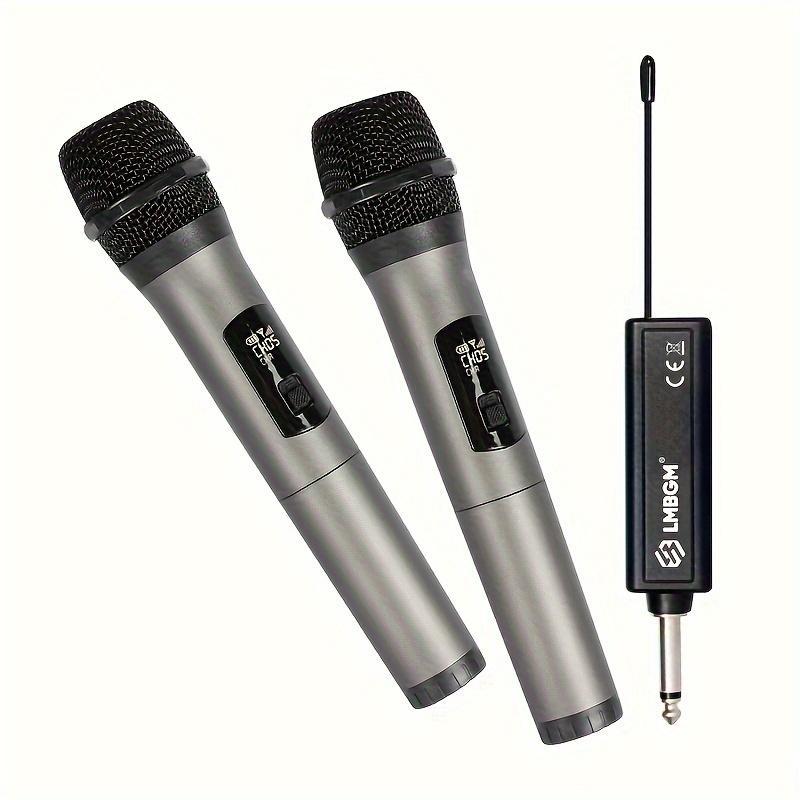 Wireless Microphone, Rechargeable Handheld Microphone, KTV Handheld Microphone System, Rechargeable Mic, Professional Microphone Wireless for Home KTV Party, Karaoke Microphone