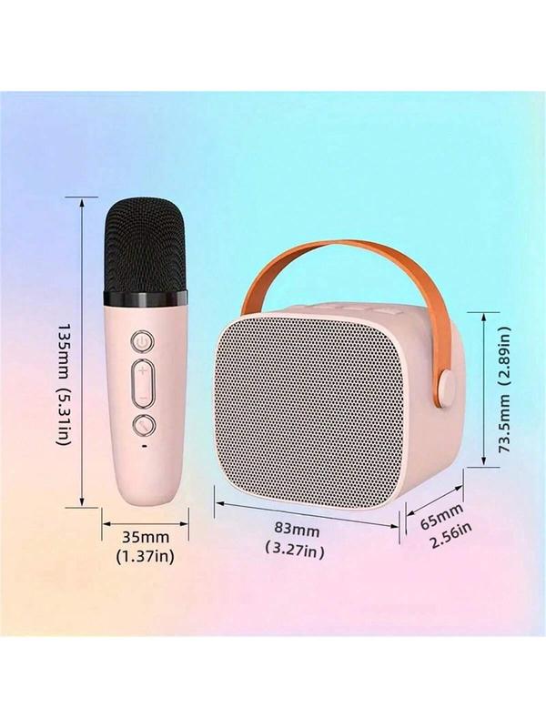 Portable Mini Karaoke K12 Speakers With Two Microphone Song Radios All-In-One RGB Lantern Home Singing Karaoke Wireless Outdoor Speakers Audio Connection Plug Smartphone