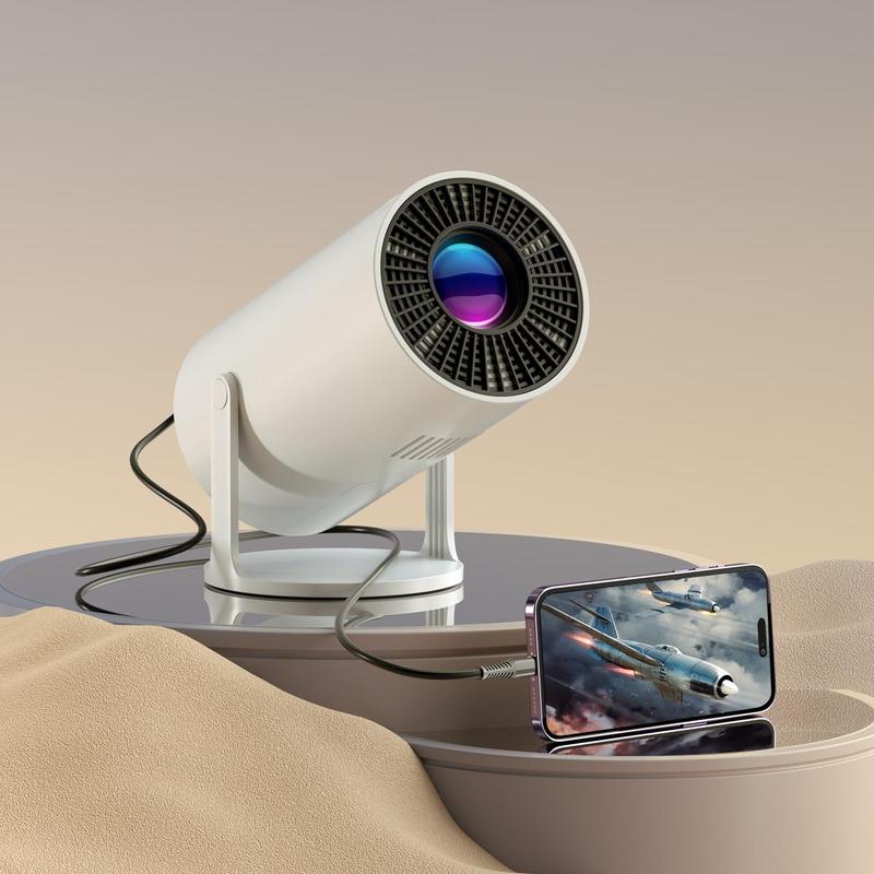 Portable Outdoor Projector, 720P HD Projector, Home Theater Projector, Suitable for Home Outdoor Office, Compatible with USB HDMI 3.5mm Headphones