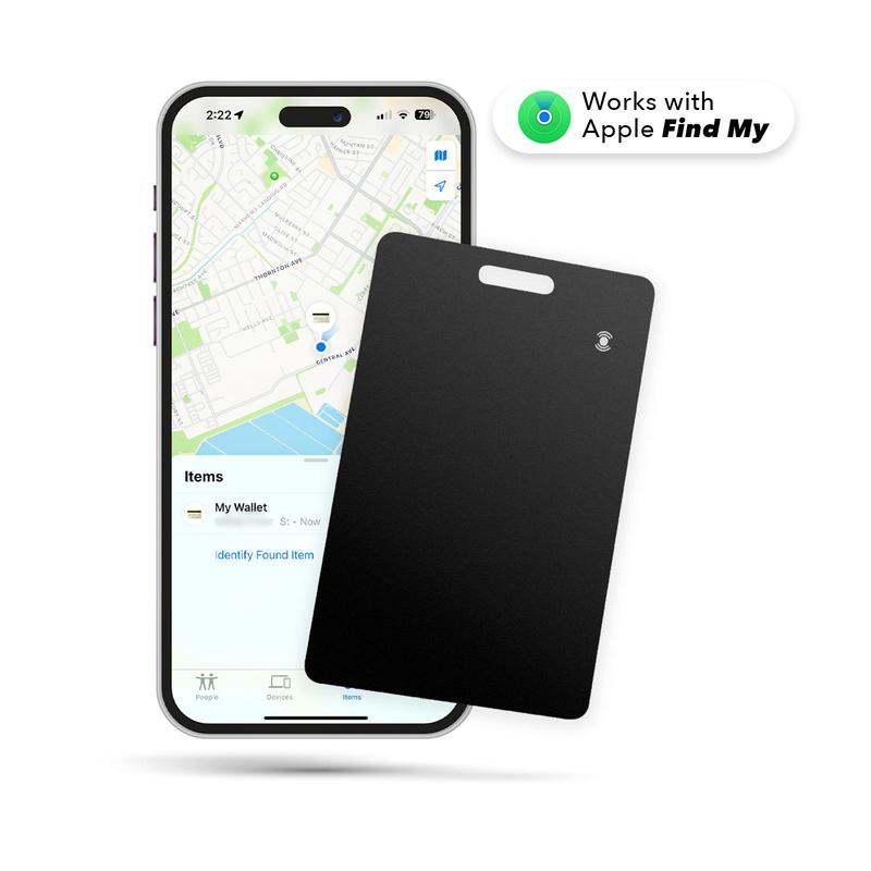 Smart Tracker Card(iOS Only) - Works with Apple Find My, Rechargeable Wireless Charging,IP68 Smart Wallet Tracker Card,Wallet Tracking Card