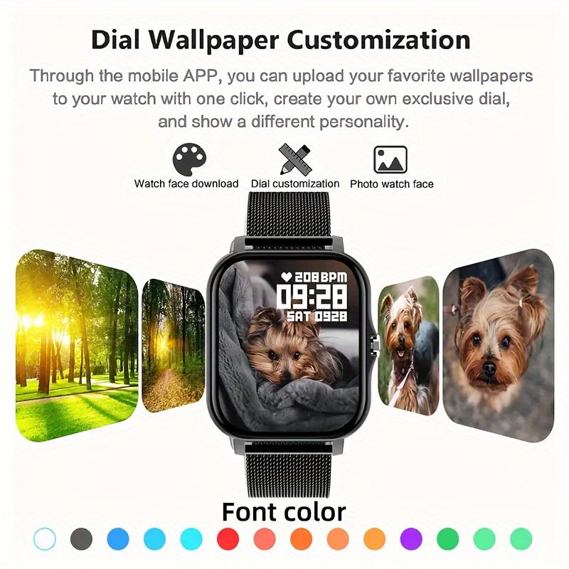 2024 Trend Smart Watch with Full Touch Display and Wireless Call Function-Fitness Tracker, Compatible with Android and IOS, Perfect Gift for Mother's Day, Father's Day, Valentine's Day, Holiday Season