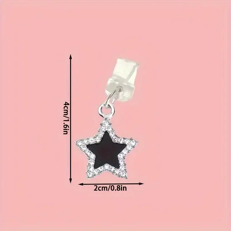 Rhinestone Star Shaped Phone Dust Plug, Creative Phone Dust Plug, Phone Accessories for iPhone 5-14ProMax & Type-C