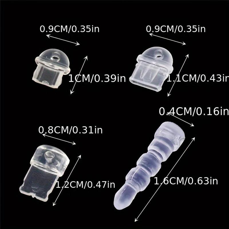 Anti Dust Plug, Transparent Charge Port Dust Plug, Phone Charger Port Stopper Protector Cap for iPhone Type-C Android 3.5mm AUX Port