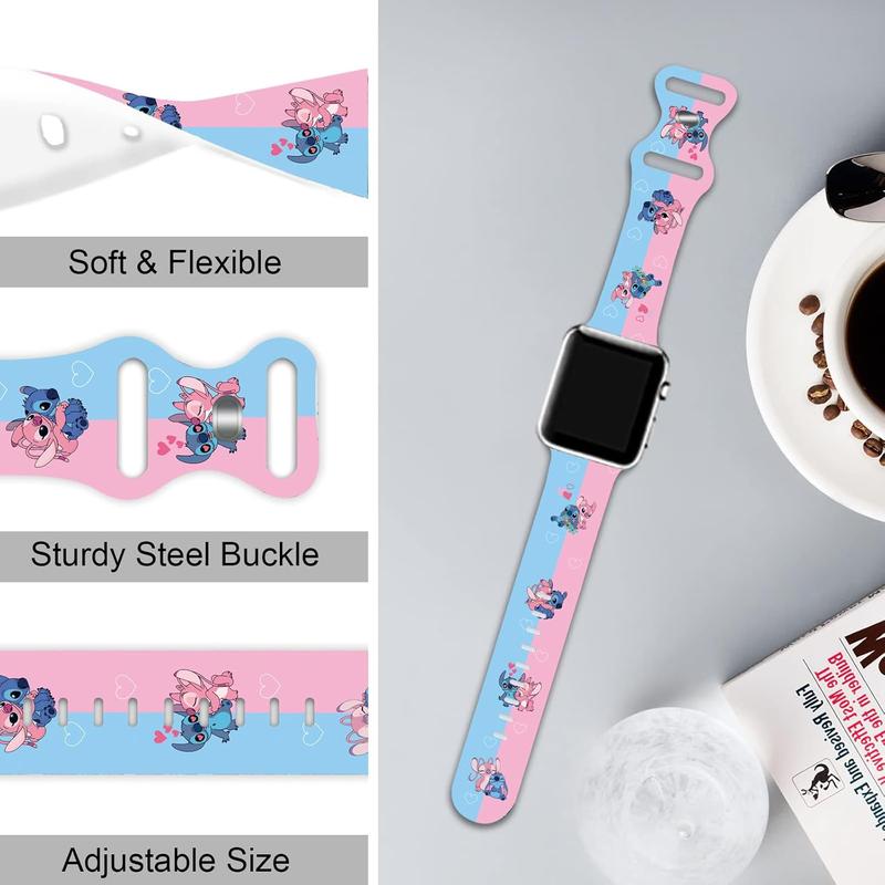 Excellent Quality-Cartoon Bands Compatible with Apple Watch Band 38mm 40mm 41mm 42mm 44mm 45mm ,Cute Bands Replacement for Apple Watch SE2 Series 9 8 7 6 5 4 3, Silicone iWatch Band for Women Men