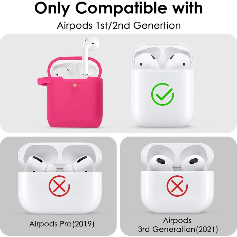 Pink Case Cover for pods 2&1 Charging Case, Cute Air Pods Accessories for Women