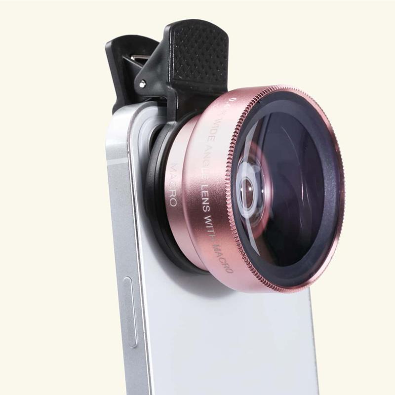 1 Set Universal Clip Type Phone Lens, 0.45X Wide Angle & Macro Distance Lens, Phone Auxiliary Professional Lens for Selfie, Video Recording & Photography