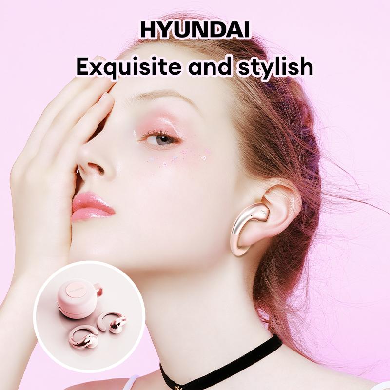 HYUNDAI Y12 Innovative Structural Design Acoustic Wireless BT 5.4 Earphones IPX5 Waterproof Sport Headsets HIFI Sound Headphones With Mic Earbuds