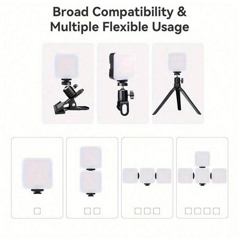 Portable Selfie Light Clip for Summer, Clip-on Pocket Smartphone Selfie Fill Light with Tripod Stand, Universal Selfie LED Light Clip for Camera, Cellphone, Laptop & Tablet, Selfie Accessories