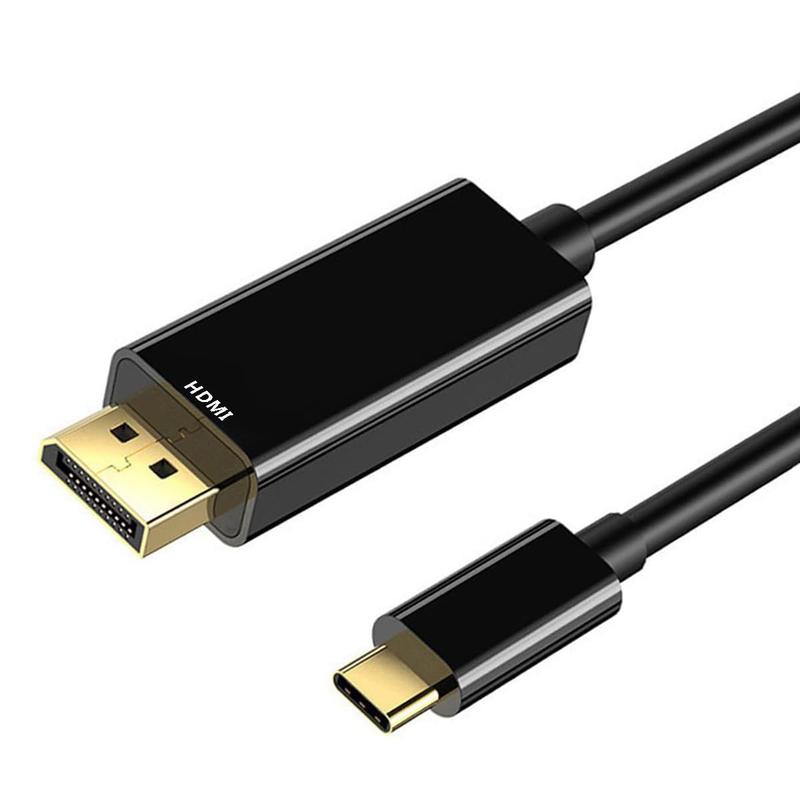 USB C to HDMI  6ft, USB C Male to HDMI Male  for Home Office, USB 3.1 Type C to HDMI Cord [Thunderbolt 3 4] for MacBook Pro,  15, Chromebook, Surface Pro, etc