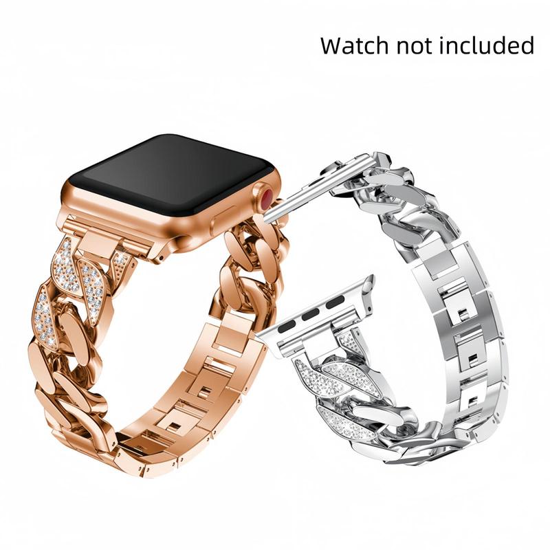 Fashionable Watch Band for Women, Adjustable Watch Band, Smart Watch Accessories Compatible with Apple Watch, Rose Gold for 38 40 41mm, Silver for 42 44 45mm