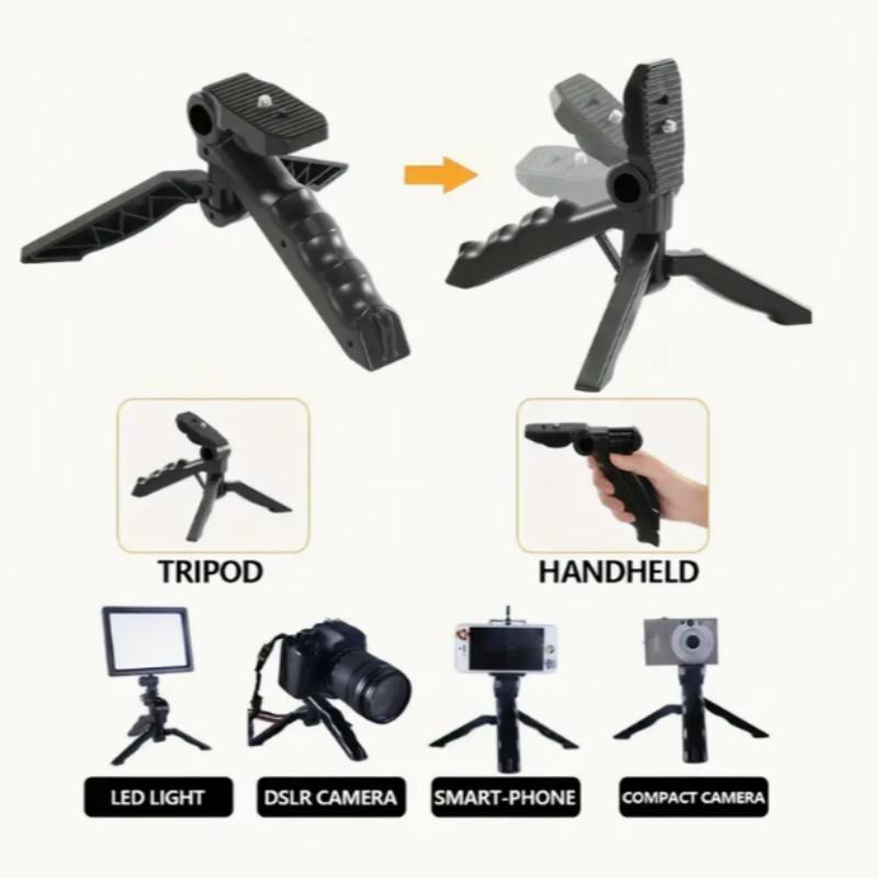 Portable Phone Holder Kit, 1 Set Handheld Phone Tripod with Fill Light & Microphone, Outdoor Live Streaming Kit, Photography Equipment for Streamer