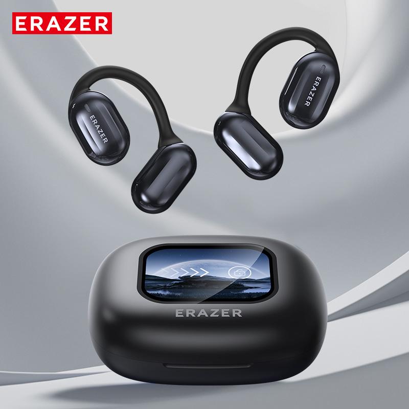 ERAZER OWS Touch Screen Earphone Bluetooth 5.4 Wireless Headphones oise Canceling TF Card Headset HIFI Stereo Full-Color Display Multifunctional Earbuds With Mic