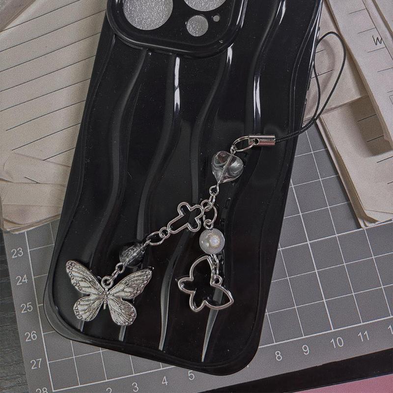 Butterfly Design Phone Chain, Cute Phone Lanyard, Phone Strap for Women & Girls, Fashion Mobile Phone Decoration Accessories