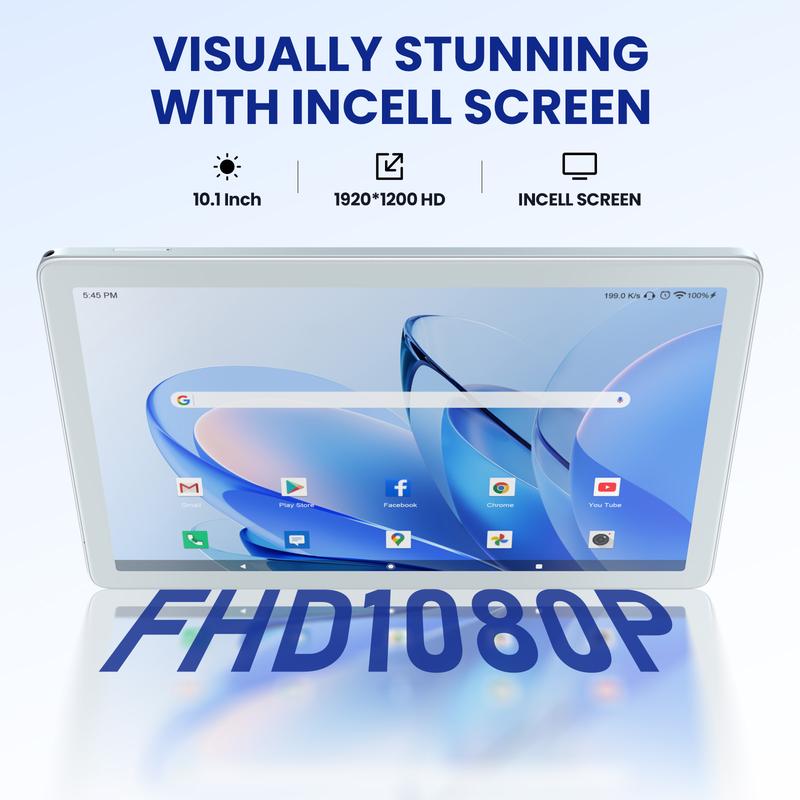 2025 Newest Android 14 Tablet 4G Cellular 14GB RAM(8+6 Virtual)+128GB ROM+1TB Expandable, 5G WIFI Tablet 10.1 Inch Incell HD Screen, 2 in 1 Tablet Octa-Core 7000mAh Battery, Bluetooth 5.0 GPS 13MP+8MP