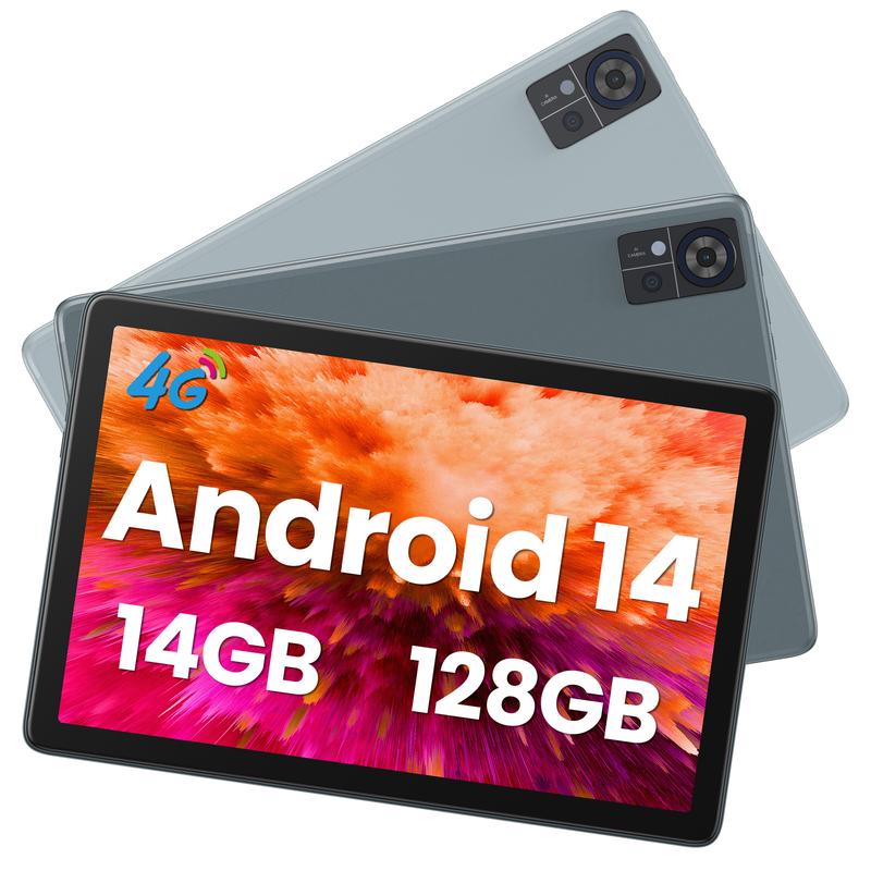 2025 Newest Android 14 Tablet 4G Cellular 14GB RAM(8+6 Virtual)+128GB ROM+1TB Expandable, 5G WIFI Tablet 10.1 Inch Incell HD Screen, 2 in 1 Tablet Octa-Core 7000mAh Battery, Bluetooth 5.0 GPS 13MP+8MP