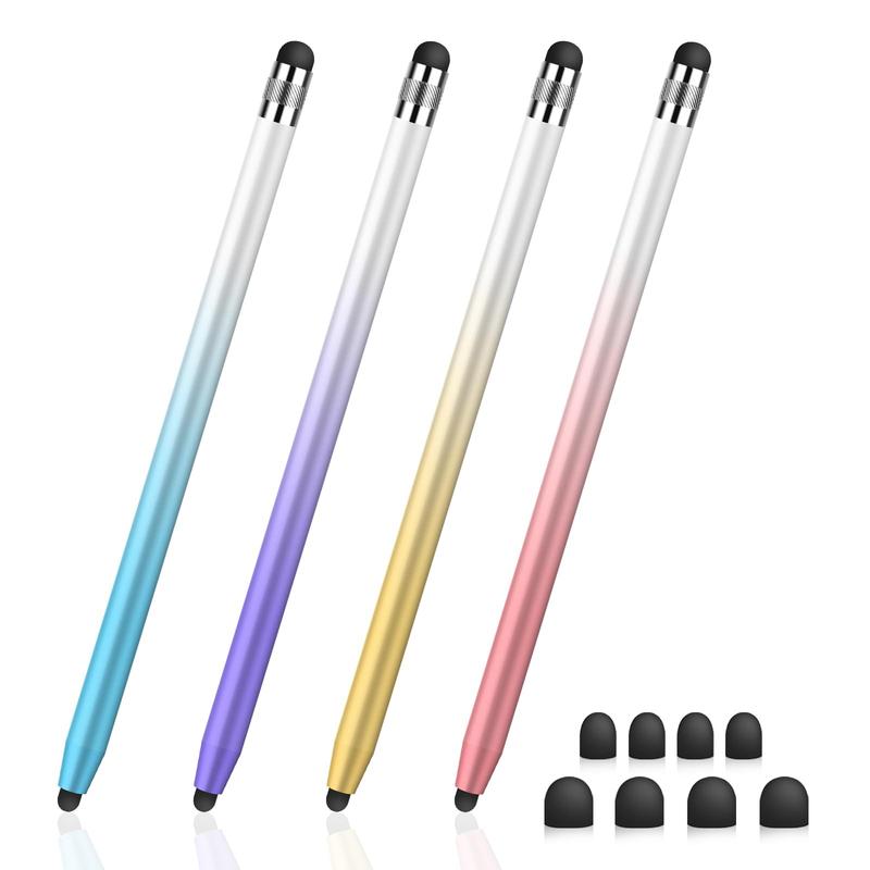 Stylus Pen for ipad, 4pcs High Sensitivity Stylus Pens for Touch Screens, 2 in 1 Tablet Pen Compatible with iPhone iPad Samsung Galaxy Tablet Microsoft Surface and All Universal Touch Devices