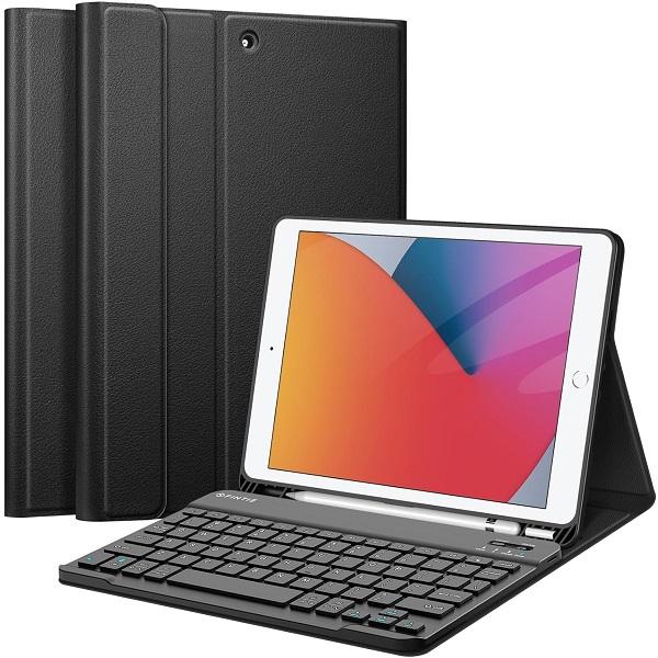 Fintie Keyboard Case for iPad 9th 8th 7th Gen 10.2Inch Soft TPU Back & Built-in Pencil Holder, Auto-Wake Sleep, 10.2