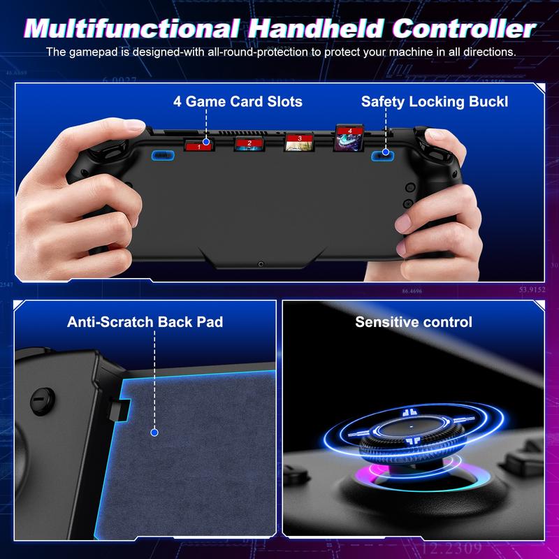 RGB Switch Controller,BEBONCOOL Switch Controller for Switch OLED with Handheld Grip Double Motor Vibration Built-in 6-Axis Gyro Joystick