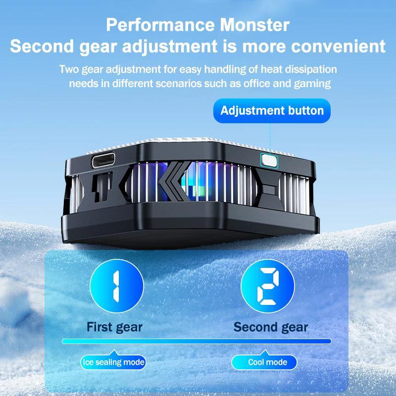 HL01 Magnetic Phone Cooler, 2 in 1 Phone Cooling Fan, Magnetic Back-clip Cooling Fan Radiator, Universal Mobile Phone Cooling Radiator, Phone Accessories