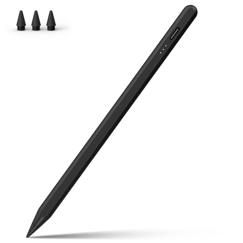 Black Stylus Pen for iPad 2018-2024,13 Mins Fast Charge Work 10H iPad Pencil with Palm Rejection and Tilt Sensitivity,Compatible with iPad Pro11 12.9 13in,iPad6-10, iPad Air11 13in,3 4 5,iPad Mini5 6