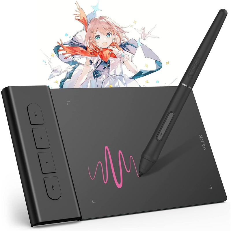 Drawing Tablet 4x3 inch OSU Tablet, Portable Computer Graphics Tablets with 4 Shortcut Keys 8192 Levels Battery-Free Stylus Pen, Compatible with Mac Windows Android Chrome Linux Devices Writing