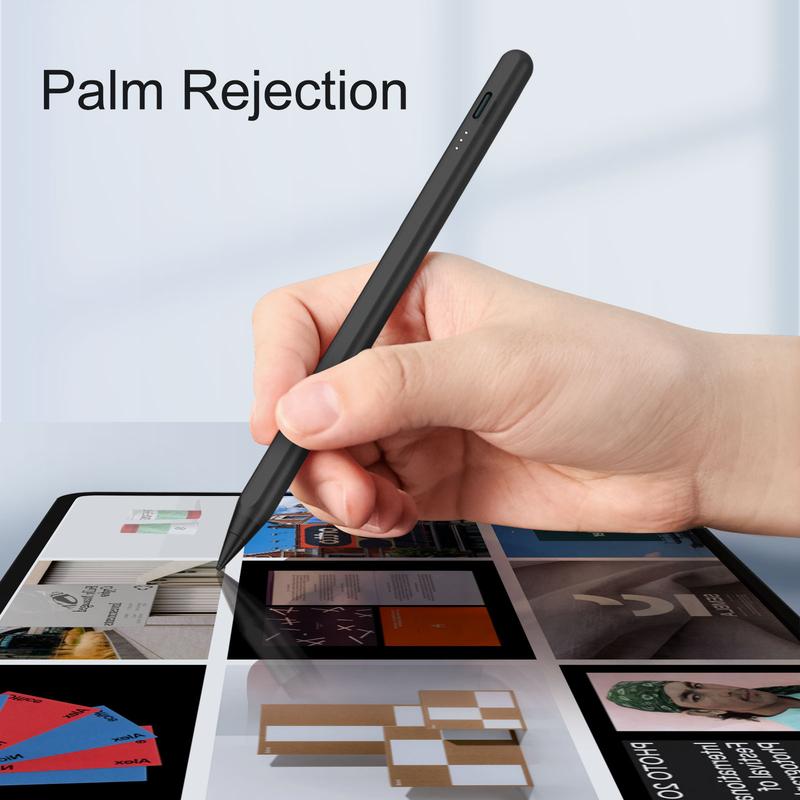 Black Stylus Pen for iPad 2018-2024,13 Mins Fast Charge Work 10H iPad Pencil with Palm Rejection and Tilt Sensitivity,Compatible with iPad Pro11 12.9 13in,iPad6-10, iPad Air11 13in,3 4 5,iPad Mini5 6