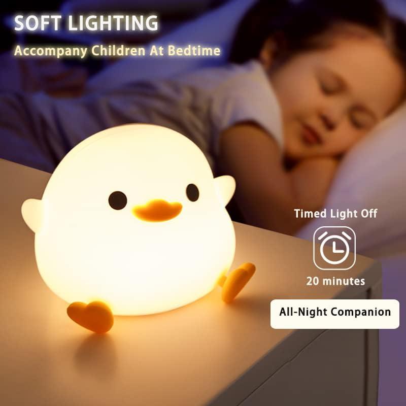 Cute Duck Design Night Light, USB Rechargeable Dimmable Night Light, Decorative Light For Bedroom, Living Room