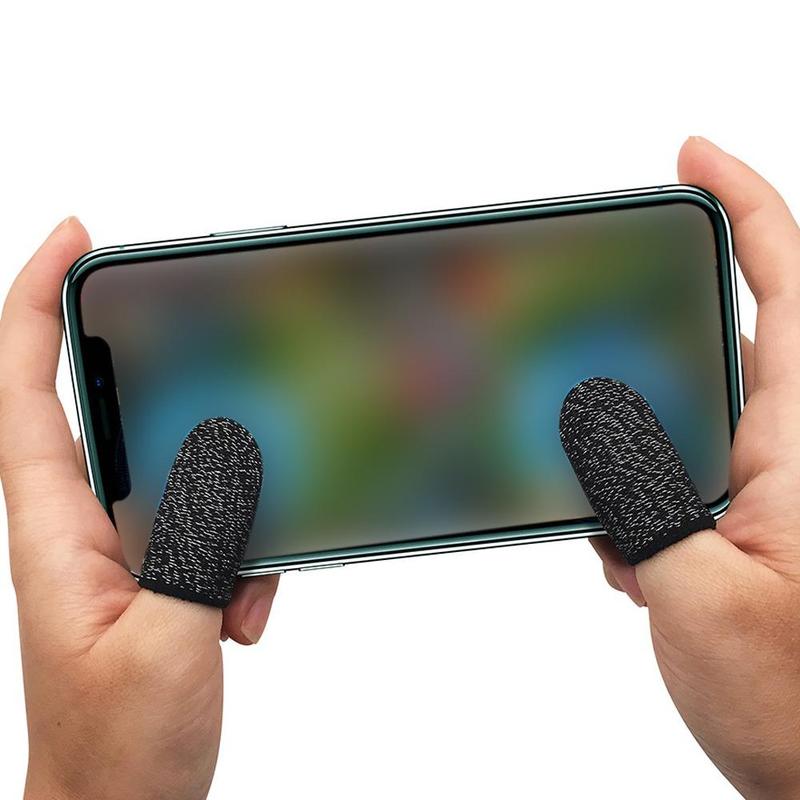 2pcs Anti-sweat Gaming Finger Sleeve, Gaming Finger Sleeve Mobile Screen Game Controller Sweatproof Gloves for PUBG COD Assist Artifact Anti-slip Finger Cots, Best Gaming Gifts for Gamers