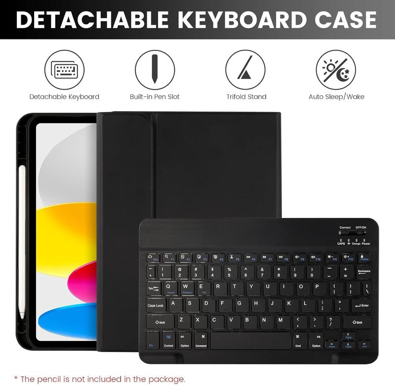 Wireless Keyboard Case with Mouse for iPad 10th Generation 10.9