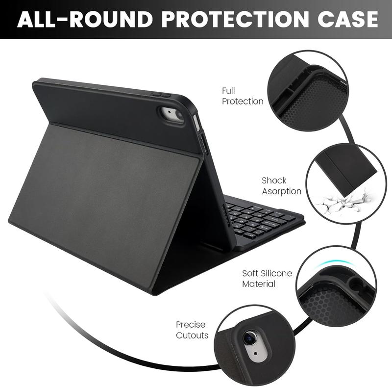 Wireless Keyboard Case with Mouse for iPad 10th Generation 10.9