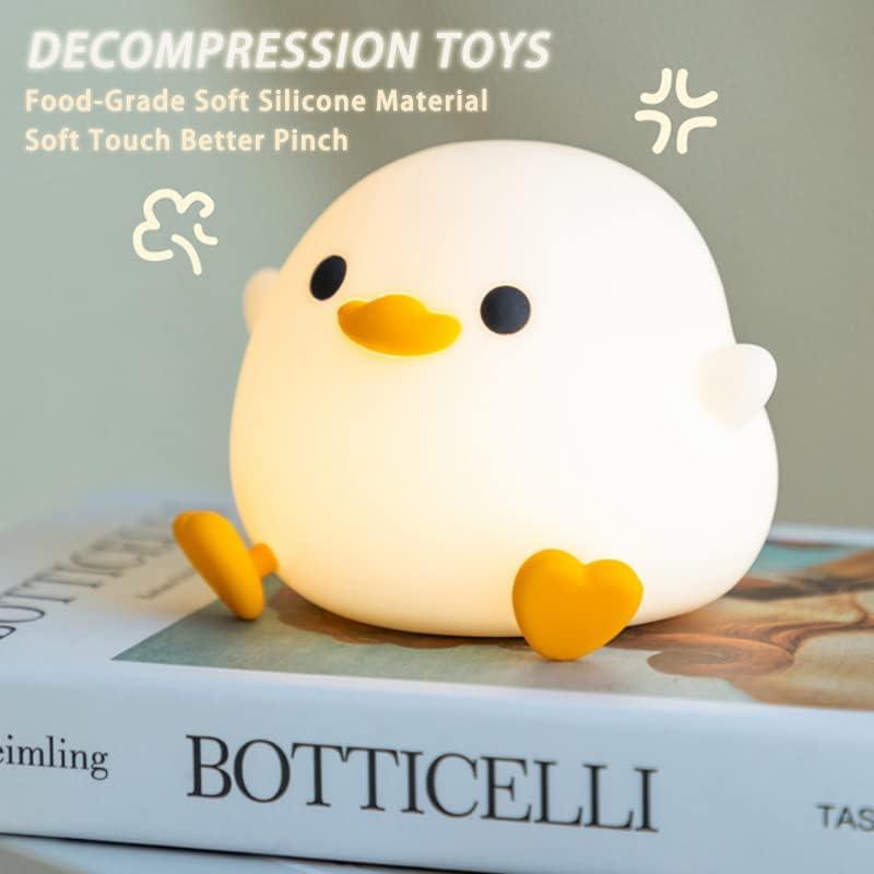 Cute Duck Design Night Light, USB Rechargeable Dimmable Night Light, Decorative Light For Bedroom, Living Room