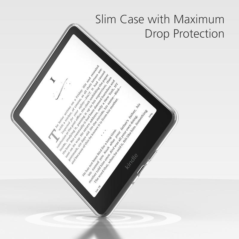 Clear Case for Kindle Paperwhite 12th Gen (2024 Release) and Kindle Colorsoft Signature Edition (2024 Release) Ultra-Clear Transparent Soft Cover, Offering Sleek, Lightweight Protection