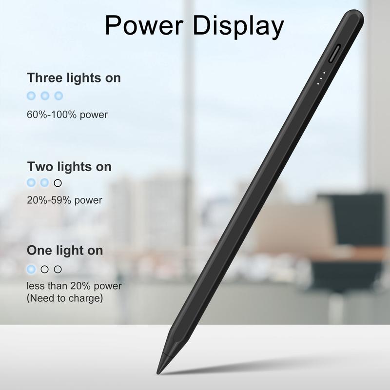 Black Stylus Pen for iPad 2018-2024,13 Mins Fast Charge Work 10H iPad Pencil with Palm Rejection and Tilt Sensitivity,Compatible with iPad Pro11 12.9 13in,iPad6-10, iPad Air11 13in,3 4 5,iPad Mini5 6