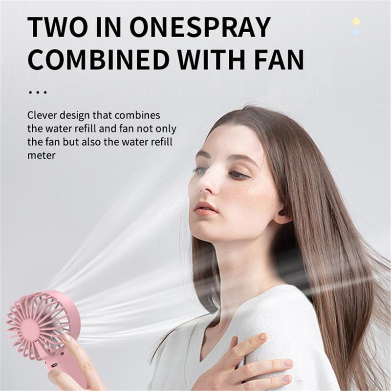 Handheld Misting Fan, USB Rechargeable Handheld Spray Fan, Portable Handheld Spray Fan, Portable Fan for Home, Office, Travel, Outdoor, Back to School Gifts