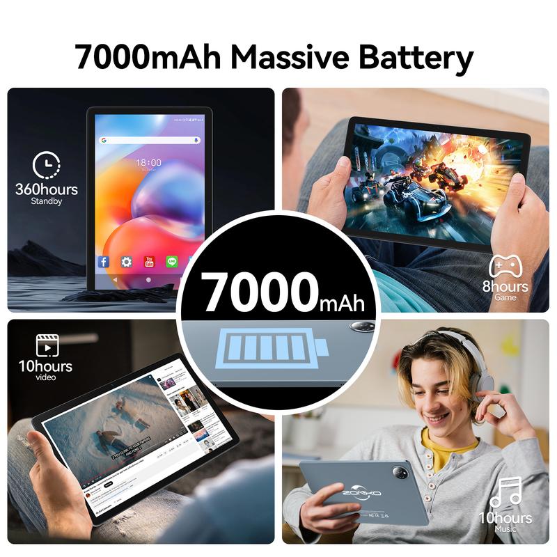 Tablet 10 inch 2024 Newest Android 14 Tablet with 128GB Rom+14GB Ram+2TB Expand, 4G Cellular Tablets with Dual Sim Slot, 2 in 1 Tablet with Case Keyboard Mouse, 5G Wifi, Octa-Core GPS 8000mAh tablet android android tablet