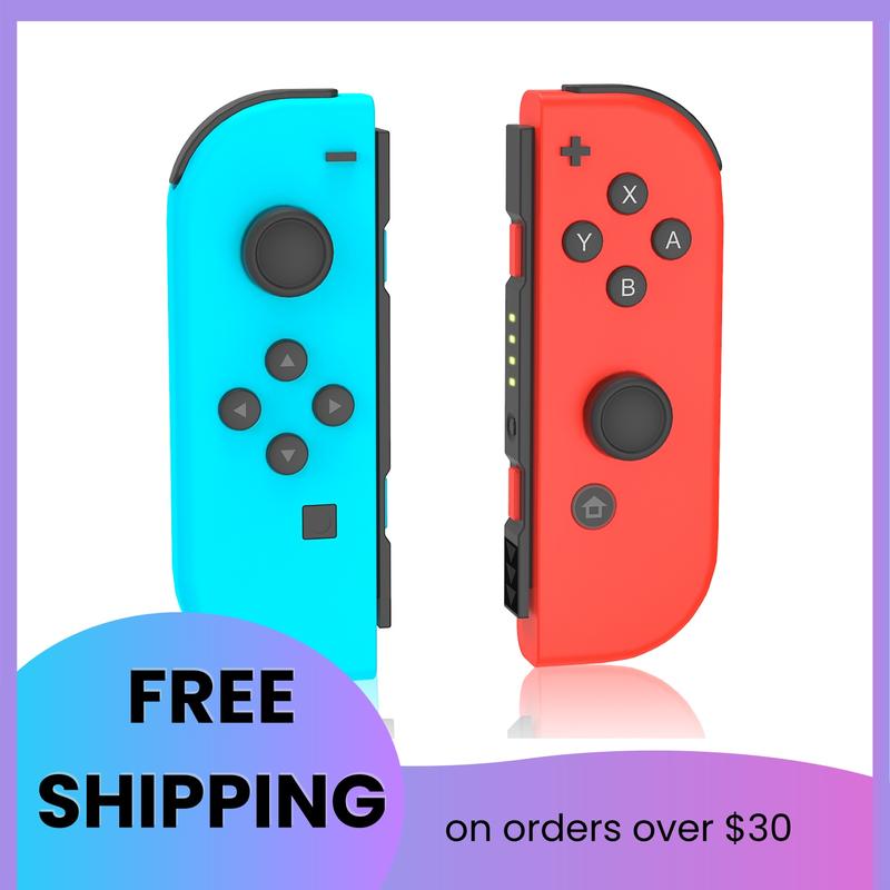 Replacement for Switch Joycons,Switch Controller,Left and Right Switch Joypad Controller Support Dual Vibration Wake-up Screenshot Motion Control,No NFC