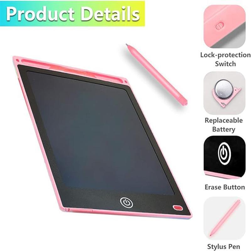 LCD Writing Tablet, Reusable Drawing Tablets, Multipurpose Electronic Drawing Board, Lock Key Drawing Pad, Student Drawing Tablet, Art Supplies Educational Writing Tablet Equipment, Universal Education Devices