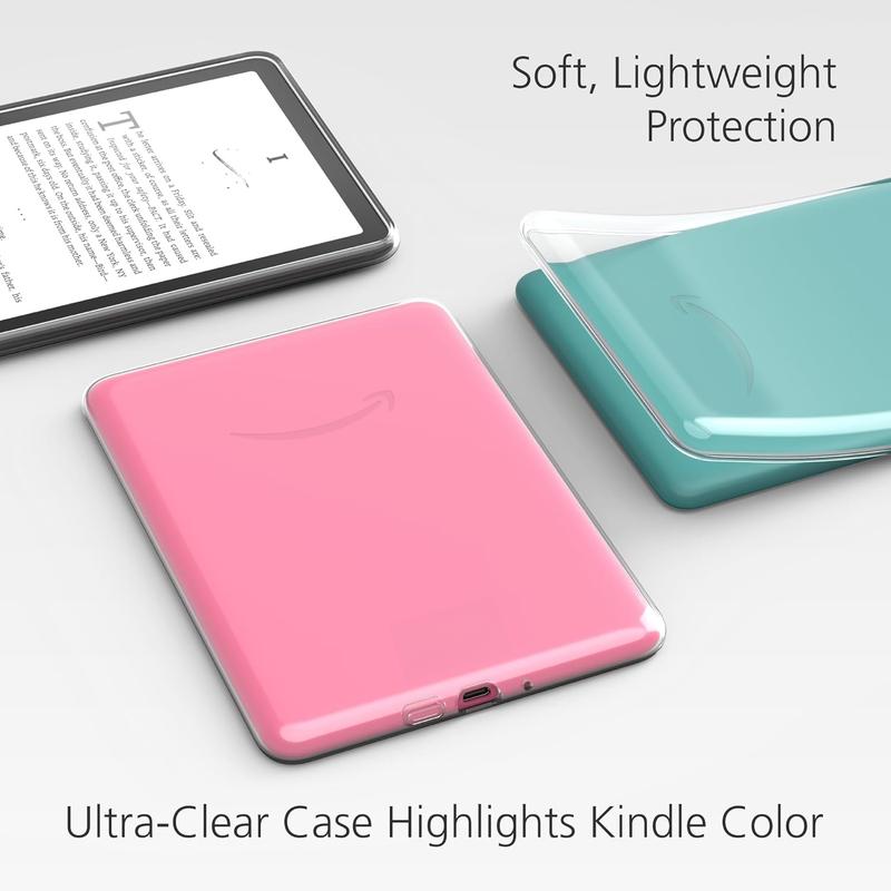 Clear Case for Kindle Paperwhite 12th Gen (2024 Release) and Kindle Colorsoft Signature Edition (2024 Release) Ultra-Clear Transparent Soft Cover, Offering Sleek, Lightweight Protection