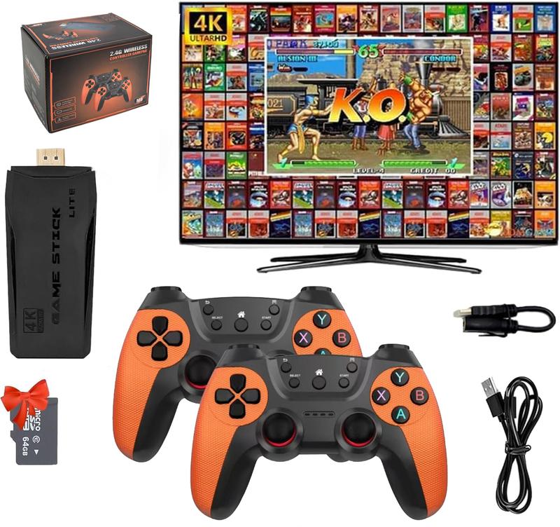  2024 M9 New Gaming Console with multisystem Retro 90s Classics & Popular 3D Games in 4K resolution ,wireless Controllers, Perfect for Family and Party Fun, HDMI for TV