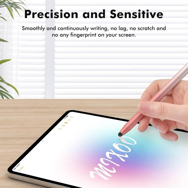 Stylus Pen for ipad, 4pcs High Sensitivity Stylus Pens for Touch Screens, 2 in 1 Tablet Pen Compatible with iPhone iPad Samsung Galaxy Tablet Microsoft Surface and All Universal Touch Devices