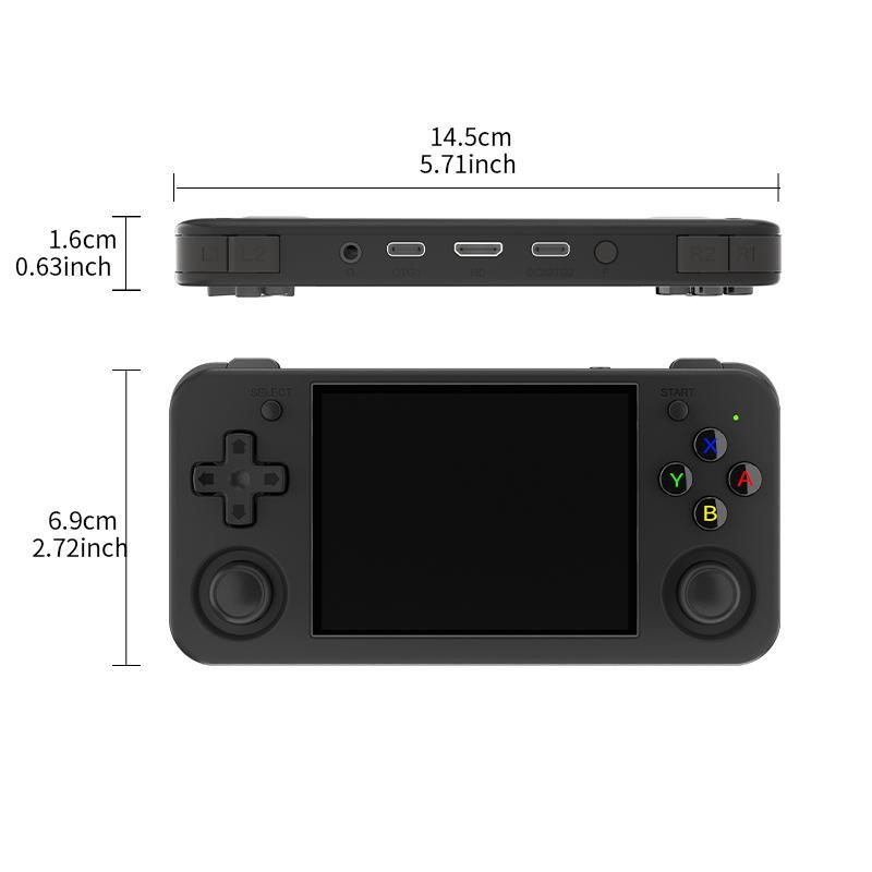 Anbernic RG35XX H Compact Handheld Gaming Console, 1 Set Portable 3.5 Inch IPS Screen Retro Games Consoles with Screen Protector & Type-C Cable for Home Use, Handheld Games Consoles, Handheld Game Device, Gaming Set, Stocking Fillers Gift