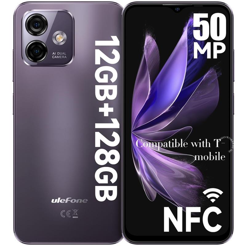 Note 16 Pro NFC Unlocked Mobile Cell Phones,  12GB (4GB+8Virtual)+ 128GB, 8 Core, 6.52 ''FHD Display + Screen Unlocked, Android 13, 50MP + 8MP, 4400 mAh Battery , Dual Sim 4G LTE Cellphone , Splash Proof,Fingerprint &Face Unlock Smartphone