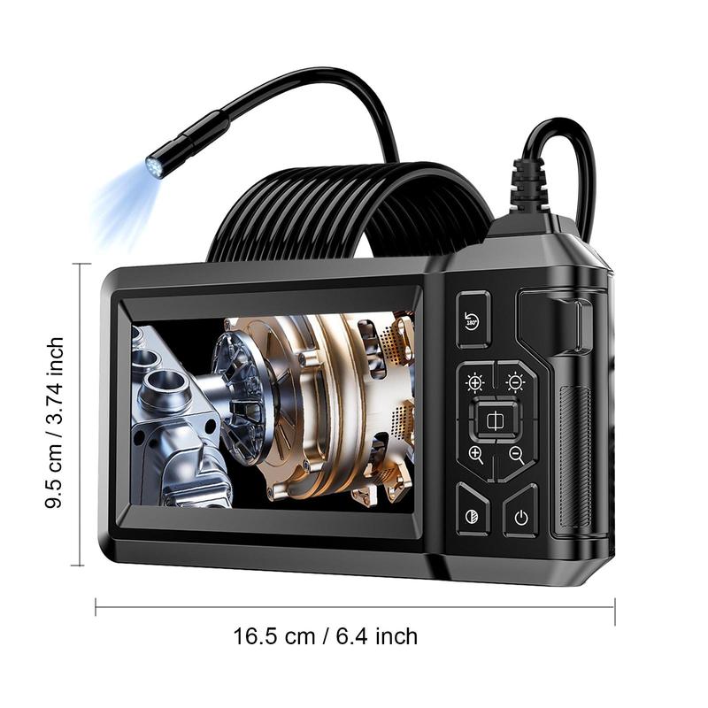 1920P HD Snake Camera with 8 LED Lights, Waterproof Endoscope Camera with 4.3 Inch Screen, Borescope Inspection Camera for Sewer, Pipe, Optical Instruments