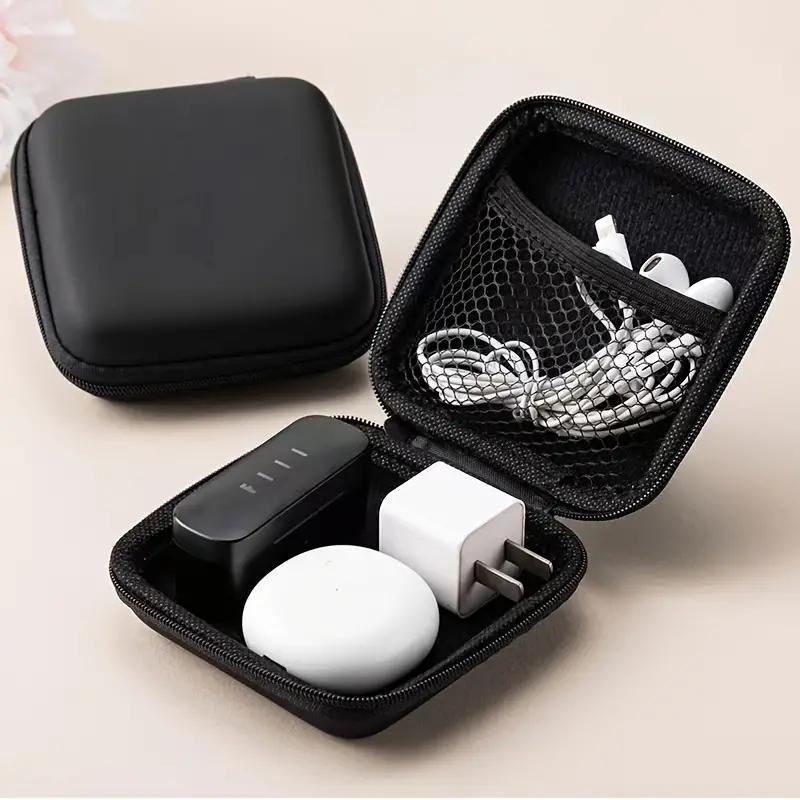 Portable Headphone Case, Durable Storage Box for AirPods & Ear Pads & Wireless Headphones, Headset Storage Case for Home Office